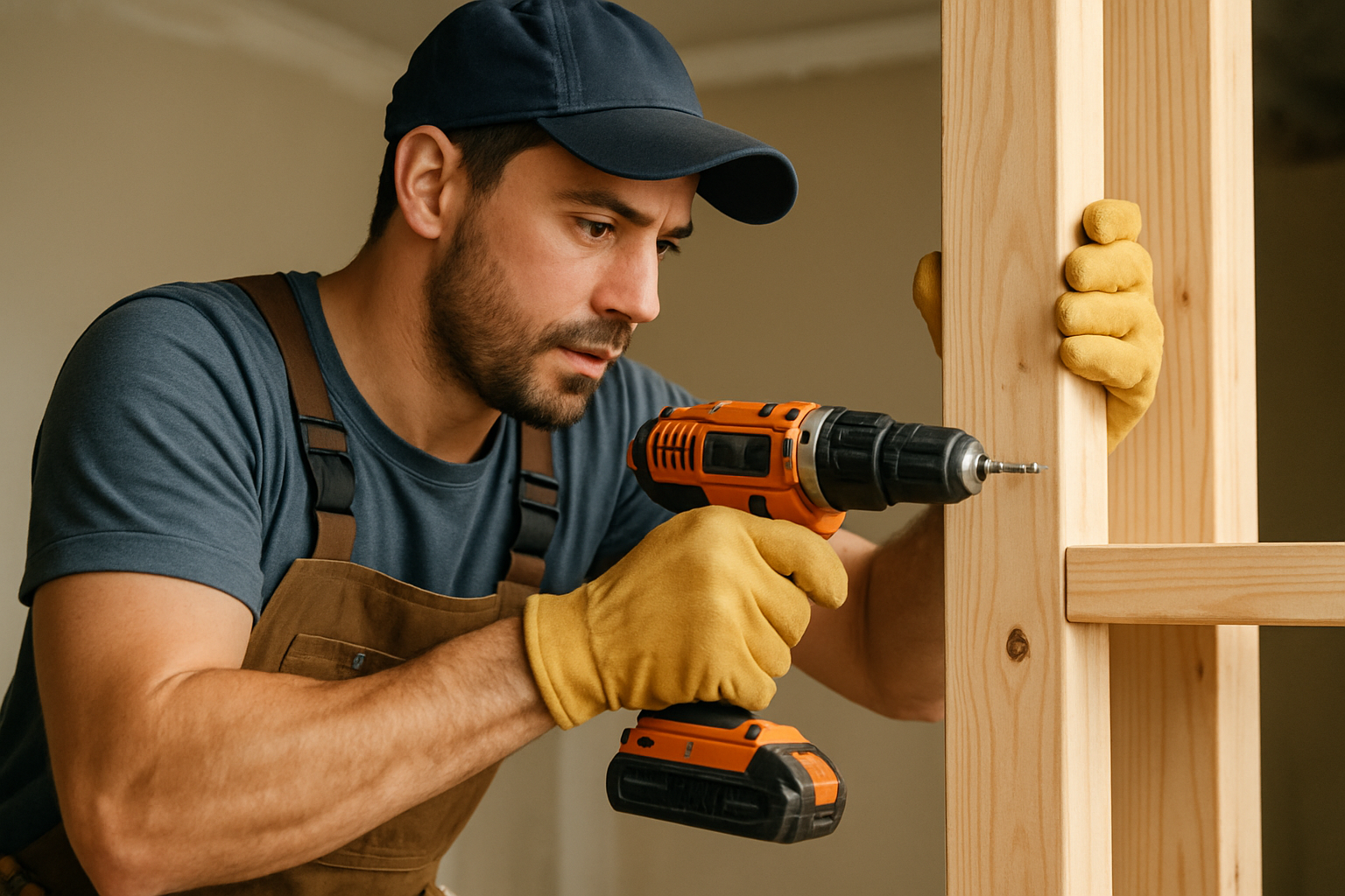 Technician working on an appliance